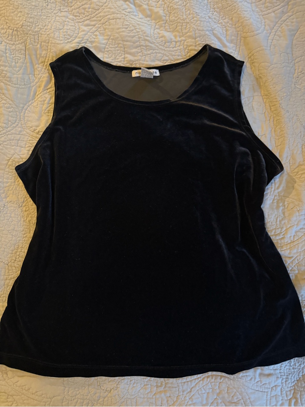 Black Velvet Sleeveless Women’s Top